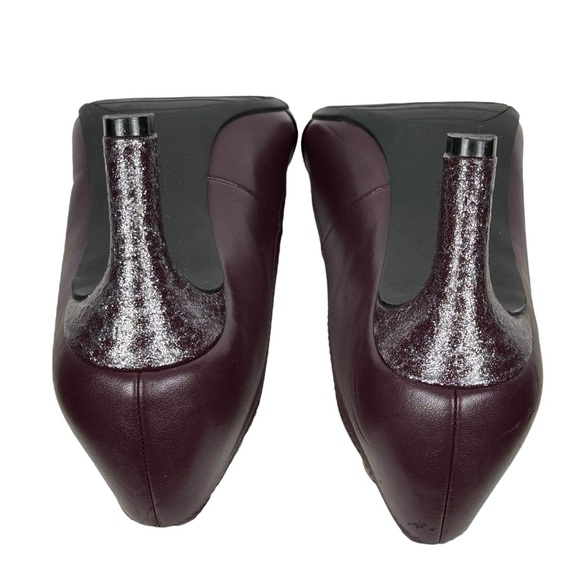 LifeStride Mickie Burgundy Glitter Cap Toe Pumps – Size 11 - Picture 7 of 14